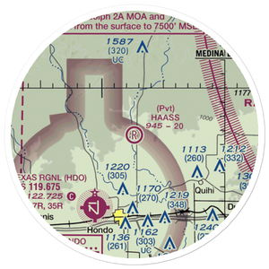 Haass Field (TE57) VFR Sectional Sticker (20 mile)