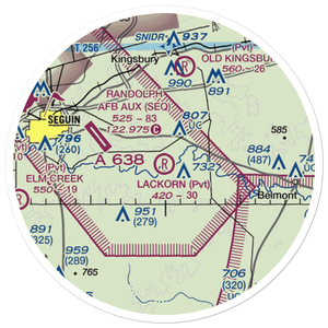 Lackorn Airport (TE51) VFR Sectional Sticker (20 mile)