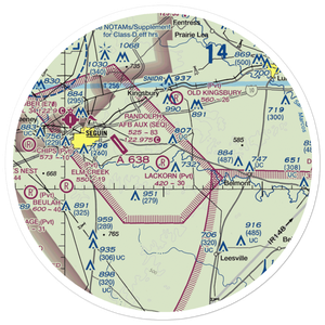 Lackorn Airport (TE51) VFR Sectional Sticker (30 mile)
