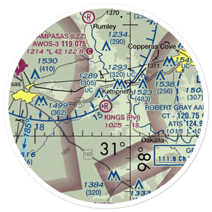 King's Ranch Airport (TE48) VFR Sectional Sticker (20 mile)