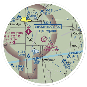 Caselman Ranch Airport (TE40) VFR Sectional Sticker (20 mile)