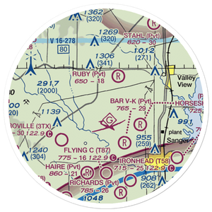 Bucker Field (TE39) VFR Sectional Sticker (20 mile)