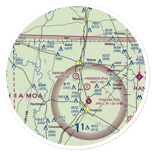 Gerum Farm Airport (TE36) VFR Sectional Sticker (30 mile)