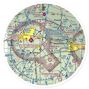 Reb Folbre's Place Airport (TE34) VFR Sectional Sticker (30 mile)