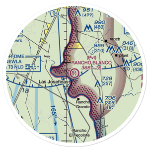 Rancho Blanco Airport (TE32) VFR Sectional Sticker (20 mile)