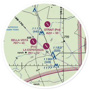 La Esperanza Ranch Airport (TE29) VFR Sectional Sticker (20 mile)