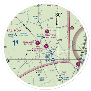 La Esperanza Ranch Airport (TE29) VFR Sectional Sticker (30 mile)