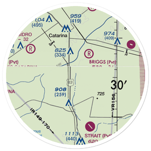 Harrison Piloncillo Ranch Airport (TE27) VFR Sectional Sticker (20 mile)