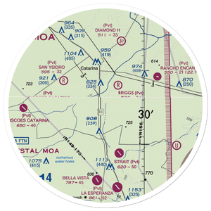 Harrison Piloncillo Ranch Airport (TE27) VFR Sectional Sticker (30 mile)