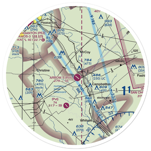 Arrow 'S' Ranch Airport (TE26) VFR Sectional Sticker (30 mile)