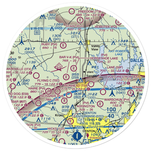 Horseshoe Lake Airport (TE24) VFR Sectional Sticker (30 mile)