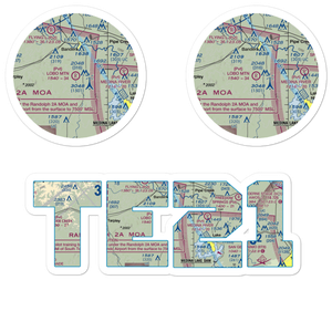 Lobo Mountain Ranch Airport (TE21) VFR Sectional Sticker Pack