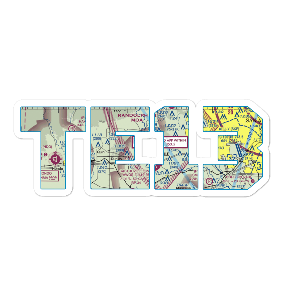 Weiblen Airport (TE13) VFR Sectional Sticker 