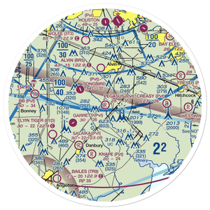 Minard Pegasus Airport (TE09) VFR Sectional Sticker (30 mile)