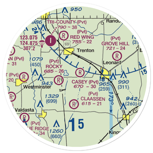 Casey Field (TE06) VFR Sectional Sticker (20 mile)