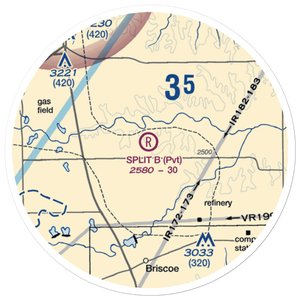 Split B Ranch Airport (TE04) VFR Sectional Sticker (20 mile)