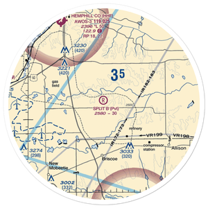 Split B Ranch Airport (TE04) VFR Sectional Sticker (30 mile)