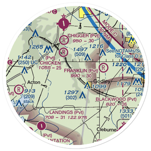 Aresti Aerodrome (TE02) VFR Sectional Sticker (20 mile)