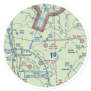 Dillard Ranch Airport (TE01) VFR Sectional Sticker (30 mile)