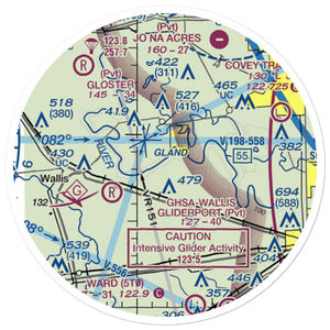 White Wing Ranch Airport (TA97) VFR Sectional Sticker (20 mile)