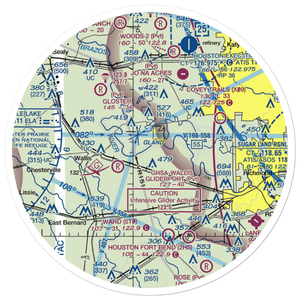 White Wing Ranch Airport (TA97) VFR Sectional Sticker (30 mile)