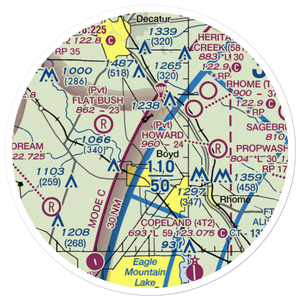 Carter-Norman Airport (TA87) VFR Sectional Sticker (20 mile)