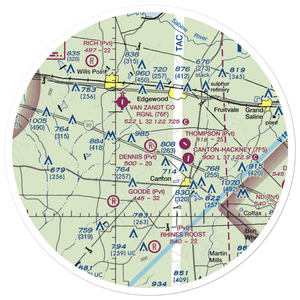 Dennis's Flying Farm Airport (TA86) VFR Sectional Sticker (30 mile)