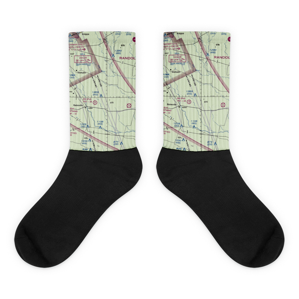 R & J Livestock County Airport (TA82) VFR Sectional Socks 