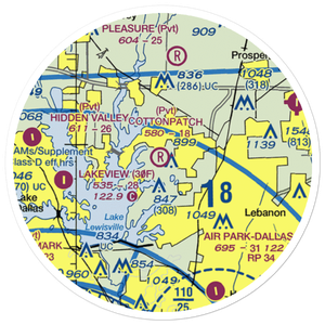 Cottonpatch Aerodrome (TA77) VFR Sectional Sticker (20 mile)