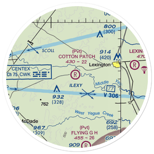 Cotton Patch Airport (TA75) VFR Sectional Sticker (20 mile)