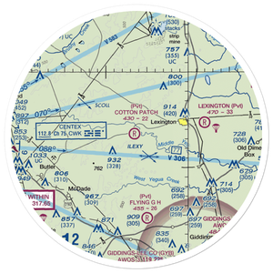 Cotton Patch Airport (TA75) VFR Sectional Sticker (30 mile)
