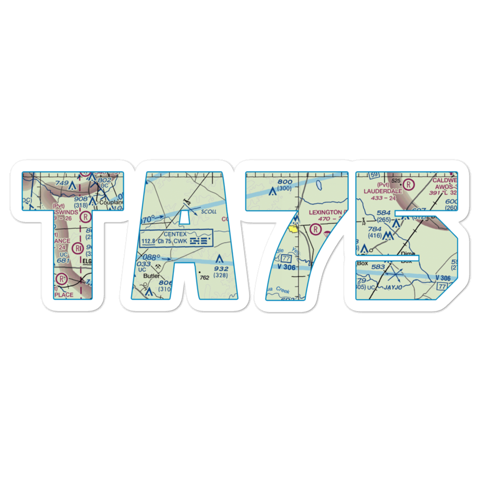 Cotton Patch Airport (TA75) VFR Sectional Sticker 