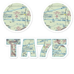 Cotton Patch Airport (TA75) VFR Sectional Sticker Pack
