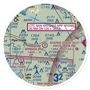 Freedom Springs Ranch Airport (TA66) VFR Sectional Sticker (20 mile)