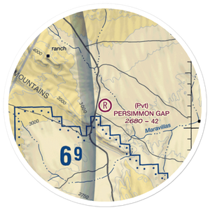 Persimmon Gap Ranch Airport (TA64) VFR Sectional Sticker (20 mile)
