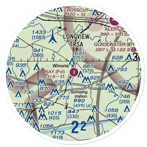 Kay Ranch Airport (TA61) VFR Sectional Sticker (20 mile)