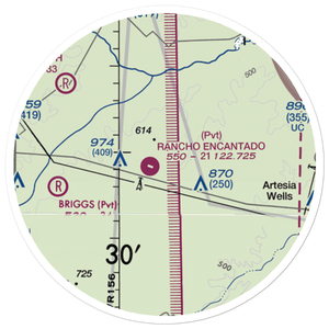 Rancho Ecantado Airport (TA58) VFR Sectional Sticker (20 mile)