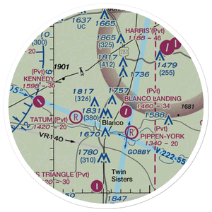 Rocky Top Ranch Airport (TA53) VFR Sectional Sticker (20 mile)