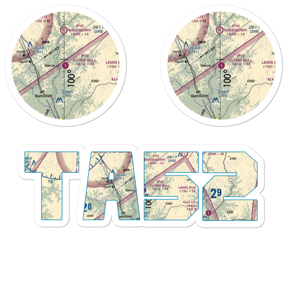 Flying Bull Ranch Airport (TA52) VFR Sectional Sticker Pack 