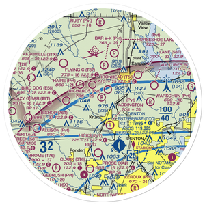 Richards Airport (TA47) VFR Sectional Sticker (30 mile)