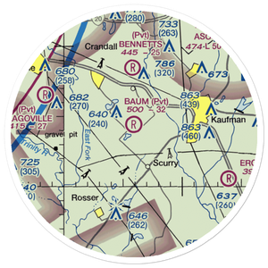 Baum Airport (TA46) VFR Sectional Sticker (20 mile)