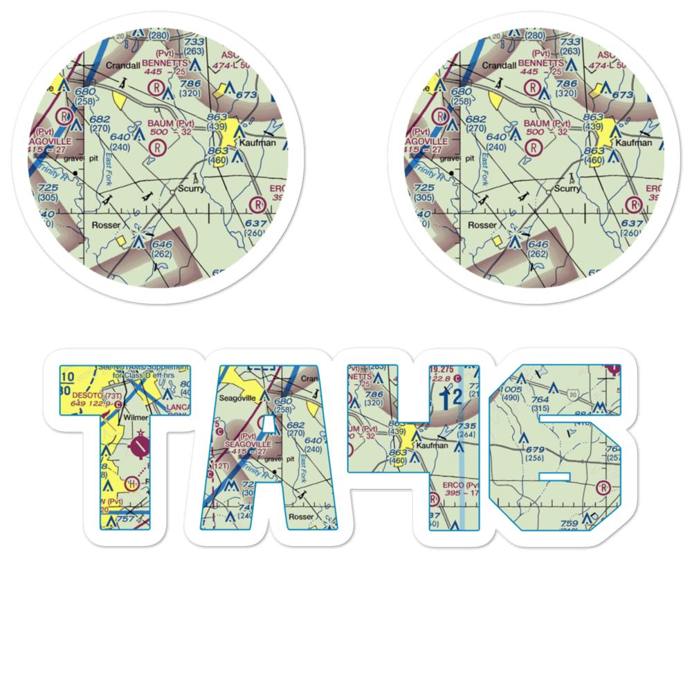 Baum Airport (TA46) VFR Sectional Sticker Pack 