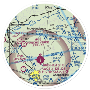 Faust Farm Airport (TA35) VFR Sectional Sticker (20 mile)