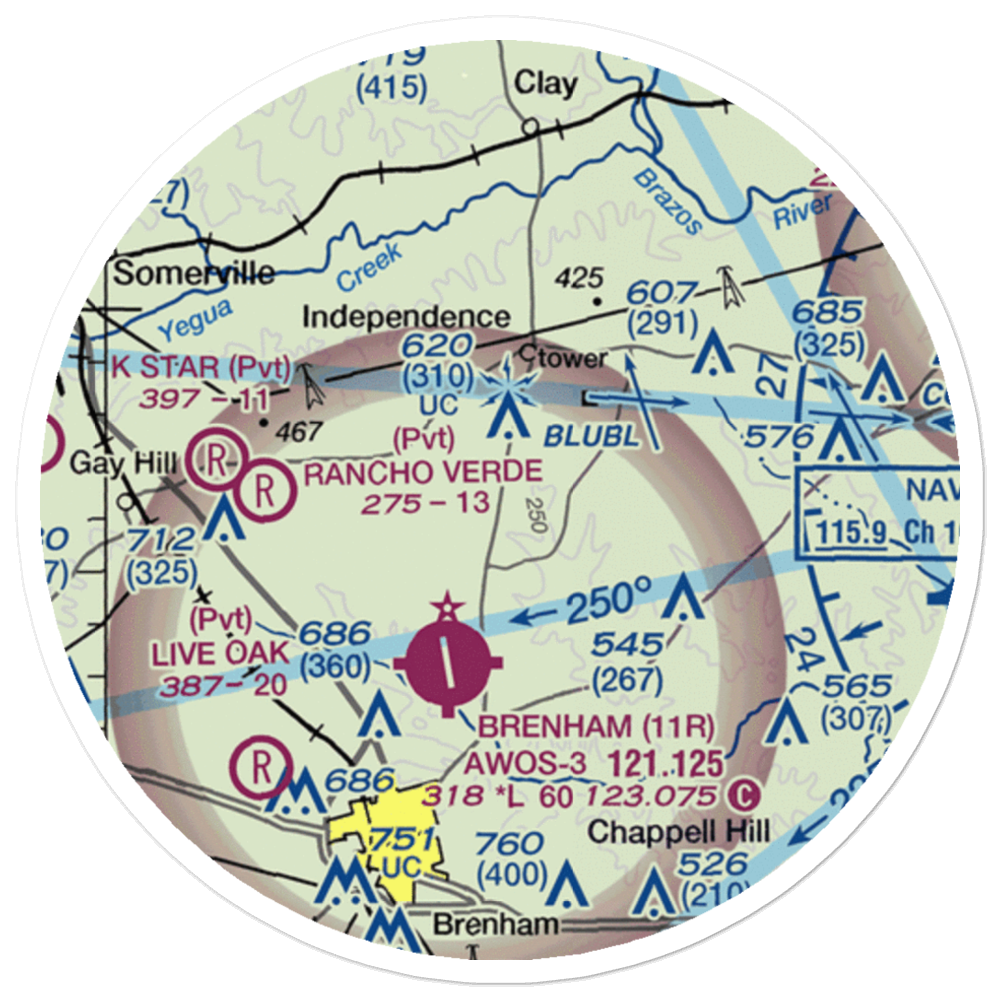 Faust Farm Airport (TA35) VFR Sectional Sticker (20 mile) 