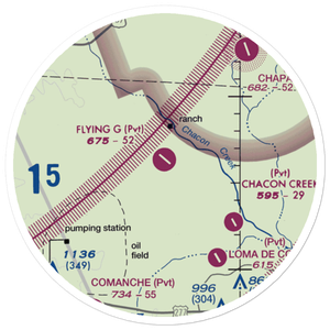 Flying G Airport (TA34) VFR Sectional Sticker (20 mile)