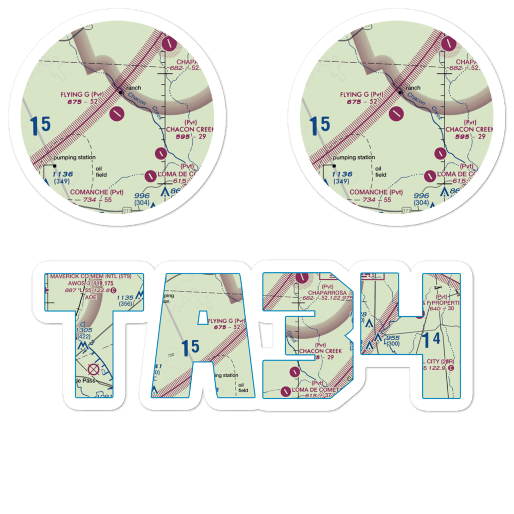 Flying G Airport (TA34) VFR Sectional Sticker Pack 