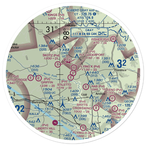 Flying 'K' Airport (TA27) VFR Sectional Sticker (30 mile)