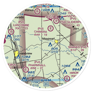 Coyote Crossing Airport (TA26) VFR Sectional Sticker (20 mile)