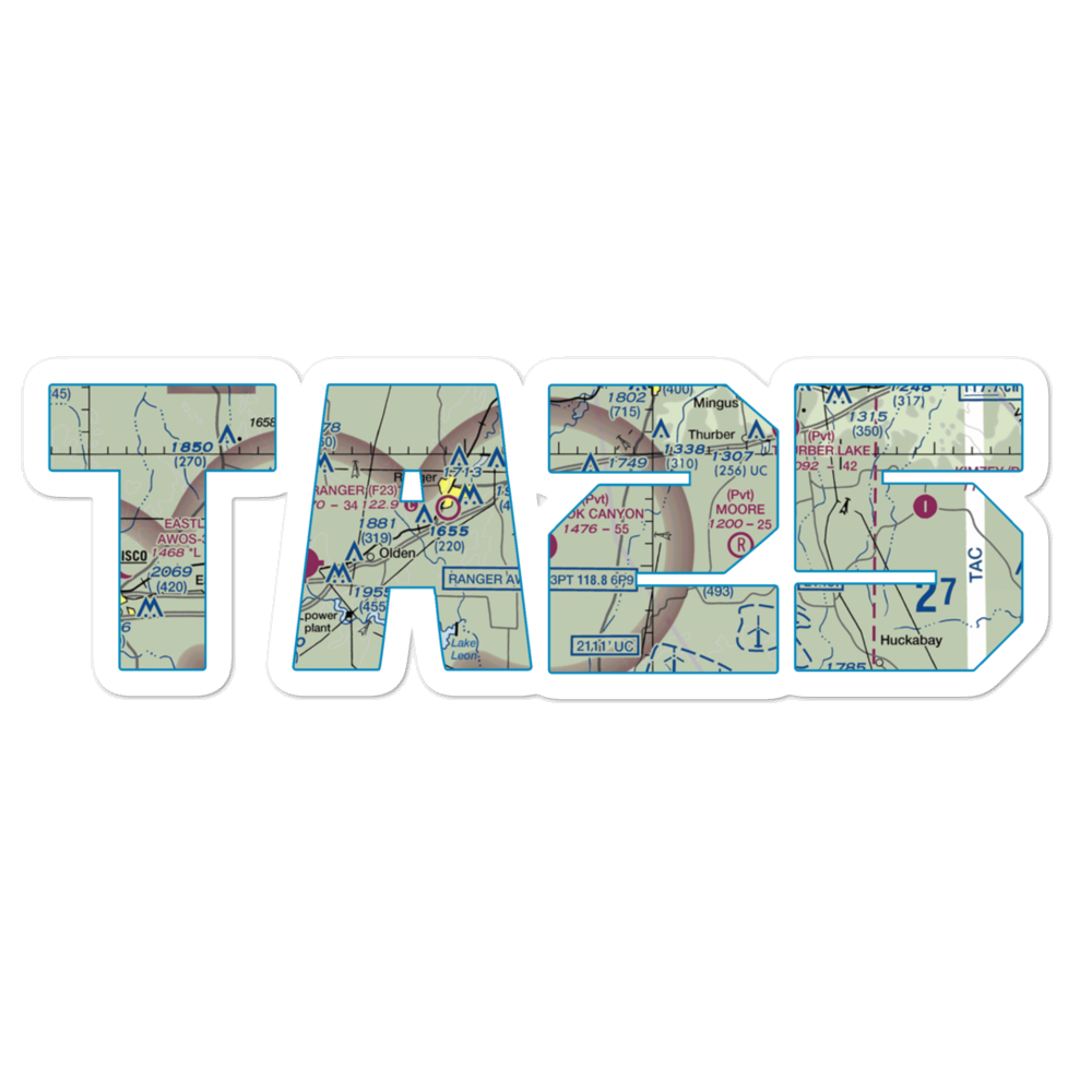 Cook Canyon Ranch Airport (TA25) VFR Sectional Sticker 