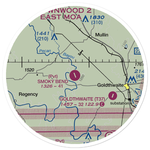 Smoky Bend Ranch Airport (TA24) VFR Sectional Sticker (20 mile)